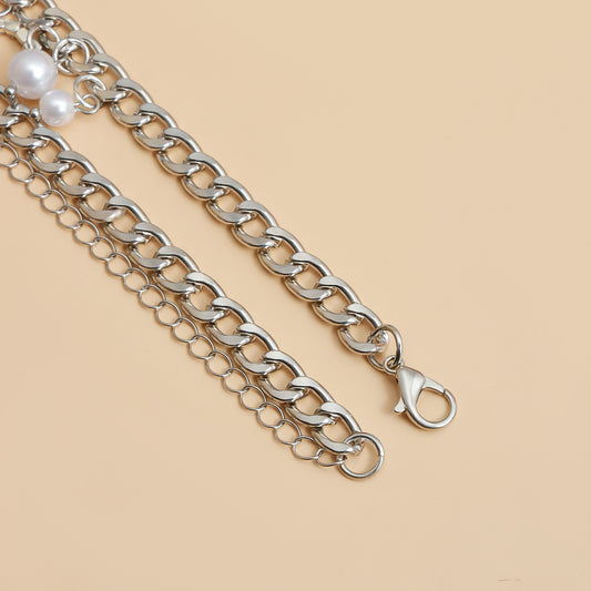 Diamond Cross Tassel Clavicle Chain Fashion Necklace